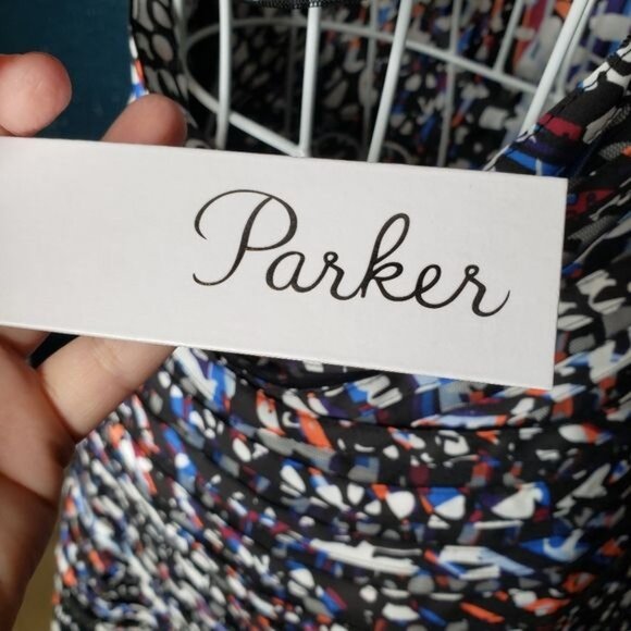 NWT Parker Zulma Halter Mesh Panel Fit & Flare Dress Size Small - Picture 10 of 13